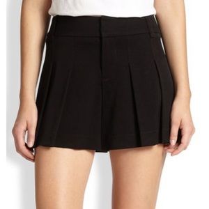 Alice and Olivia Pleated High Waist Shorts